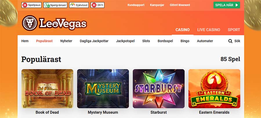 LeoVegas - casinospel online