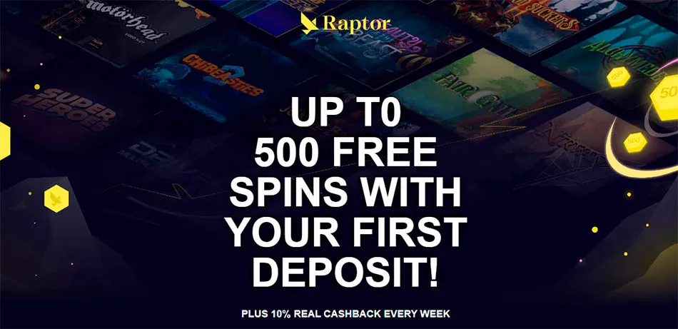 Raptor Casino välkomstbonus