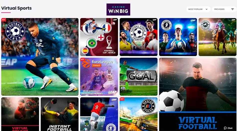 Virtual sports betting CasinoWinBig
