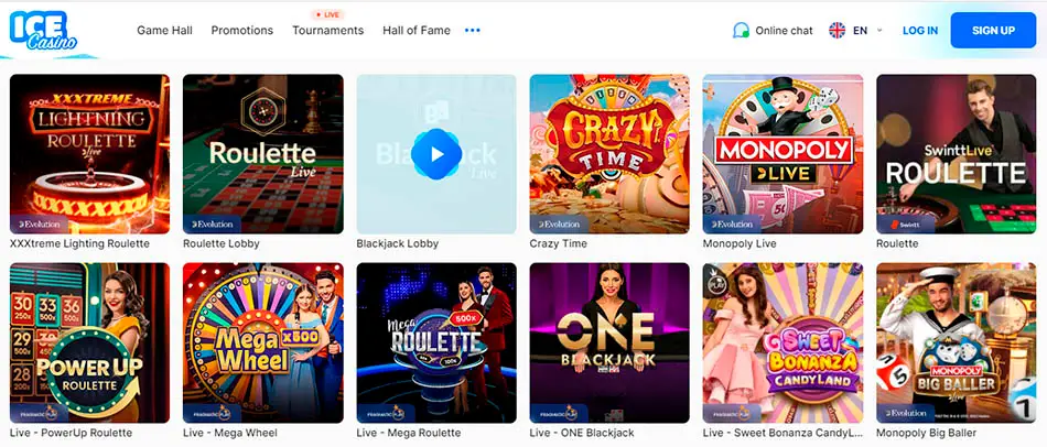 Ice Casino - Live Casino