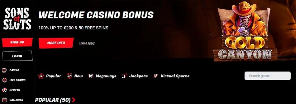 Recension av Sons of Slots casino