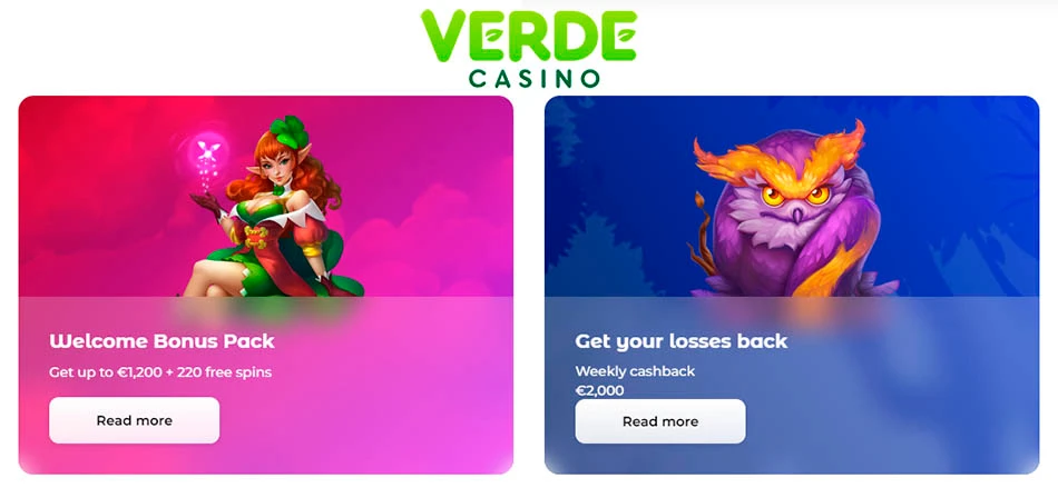 Välkomsbonus på Verde Casino